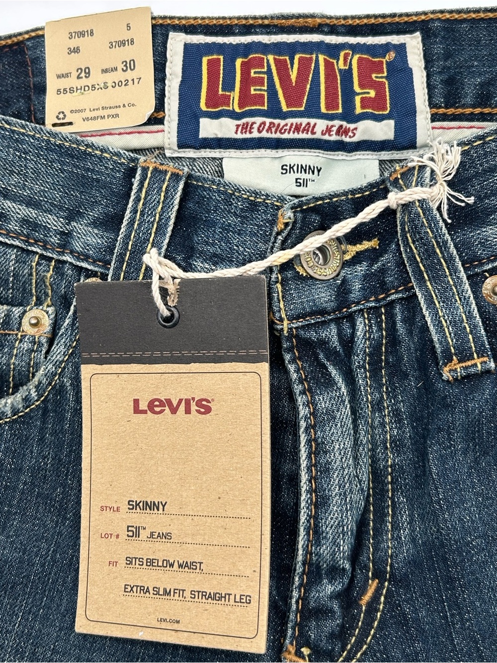 Levi's Men's Vintage Skinny 511 Jeans - Dark Blue Denim 29x30